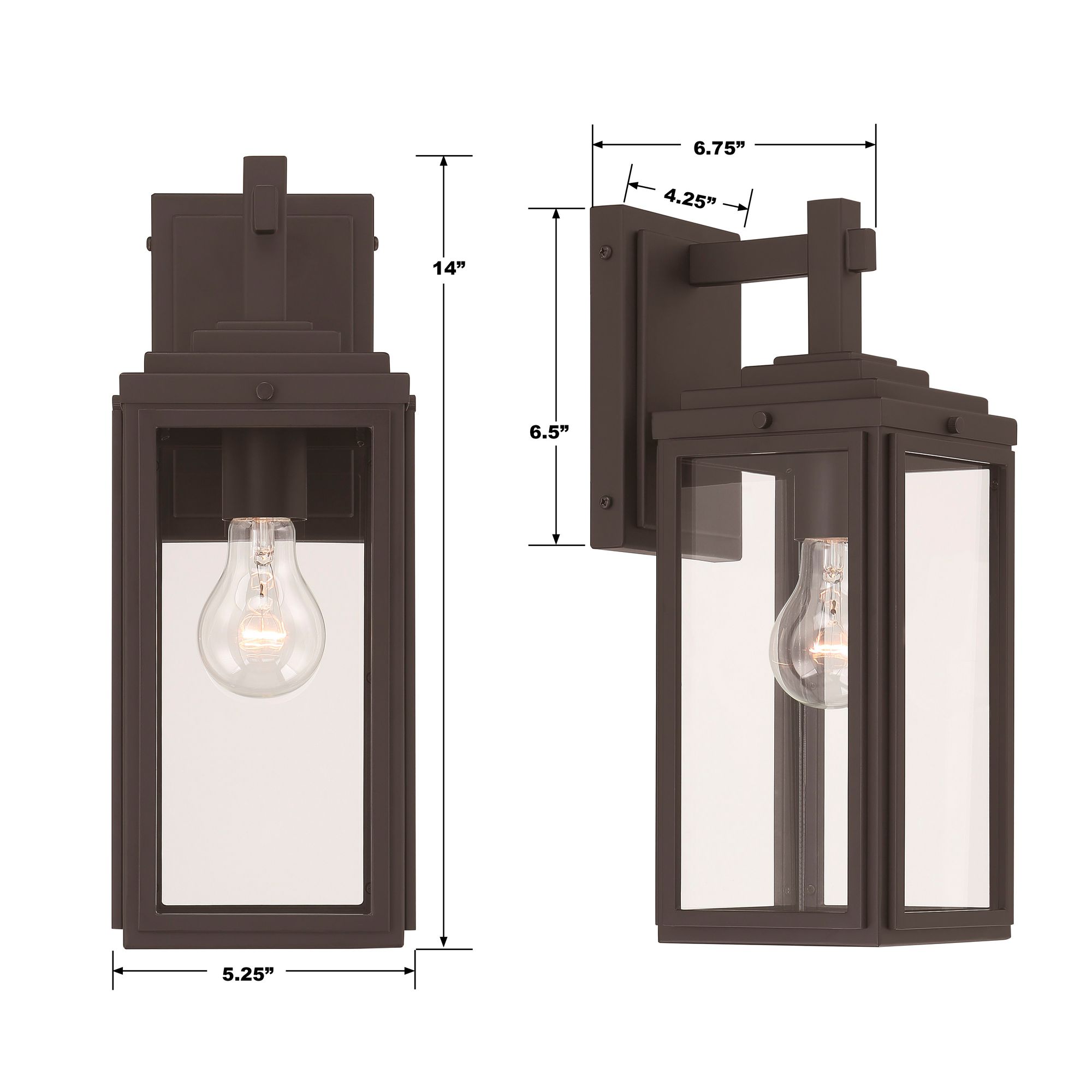 Image 6 Crystorama Byron 5.25'' Matte Black Outdoor Sconce more views