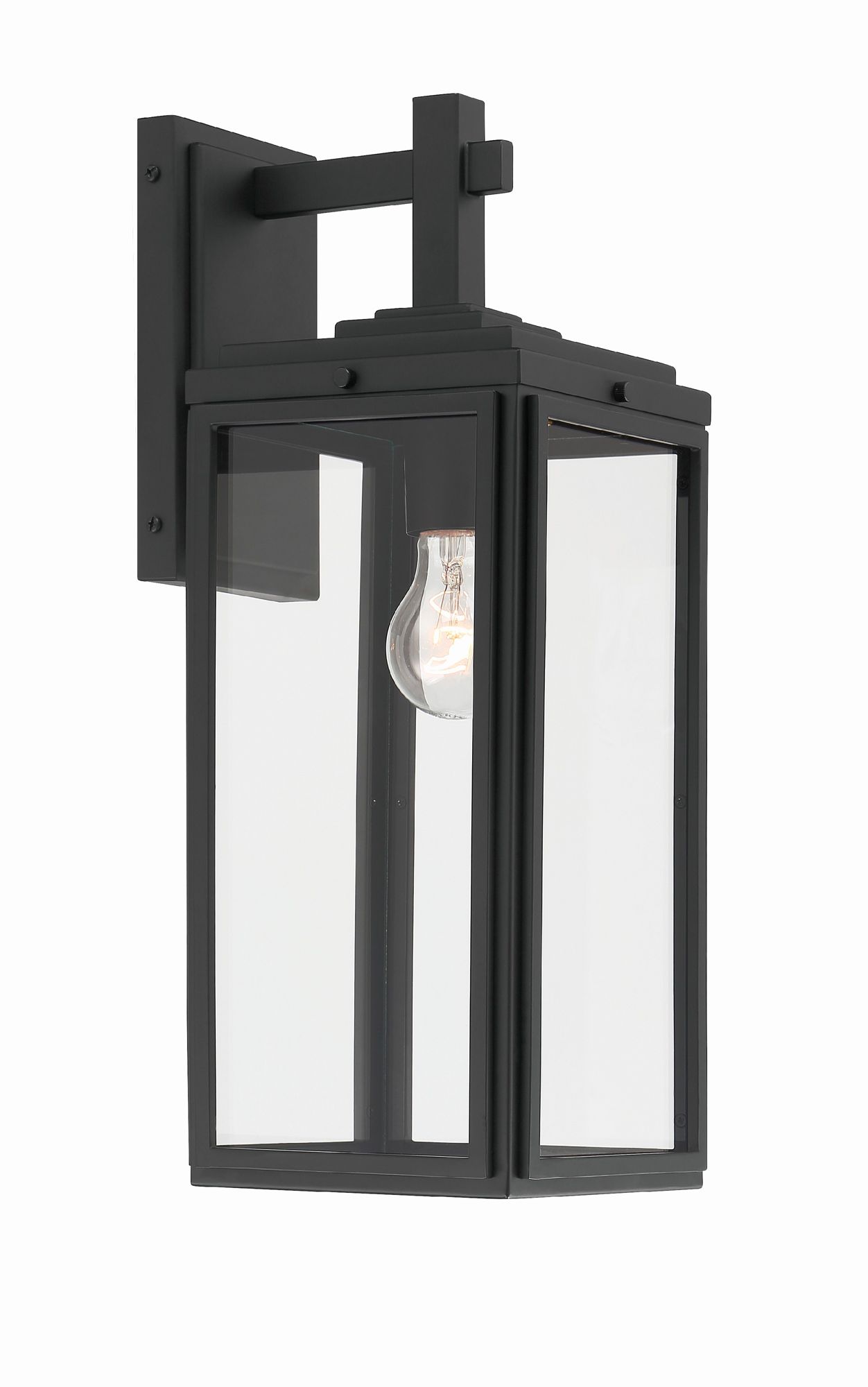 Image 2 Crystorama Byron 6.5'' Matte Black Outdoor Sconce more views