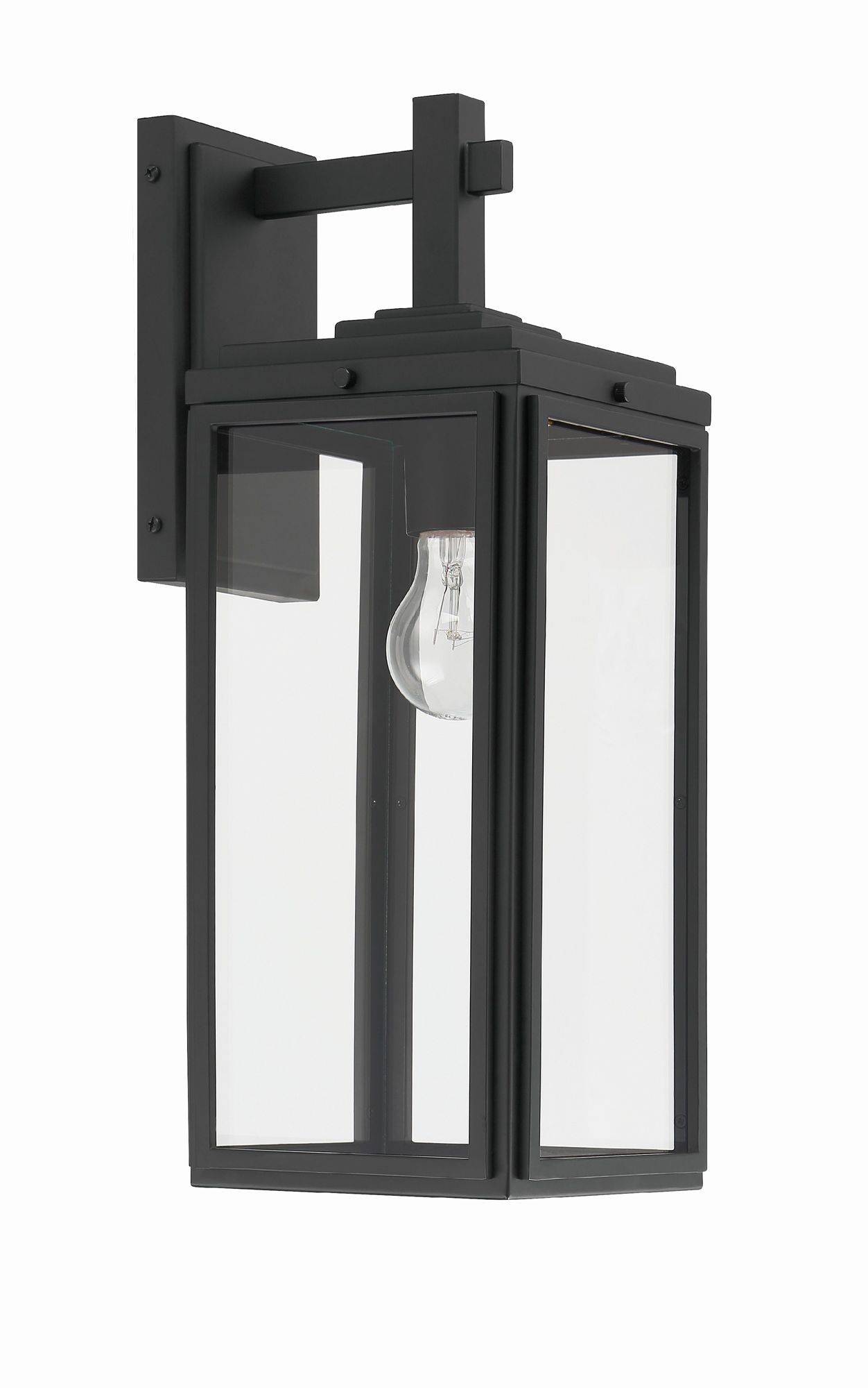 Image 3 Crystorama Byron 6.5'' Matte Black Outdoor Sconce more views