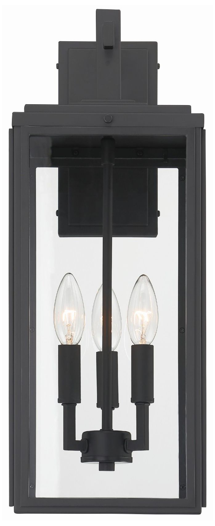 Crystorama Byron 7.5'' Matte Black Outdoor Sconce