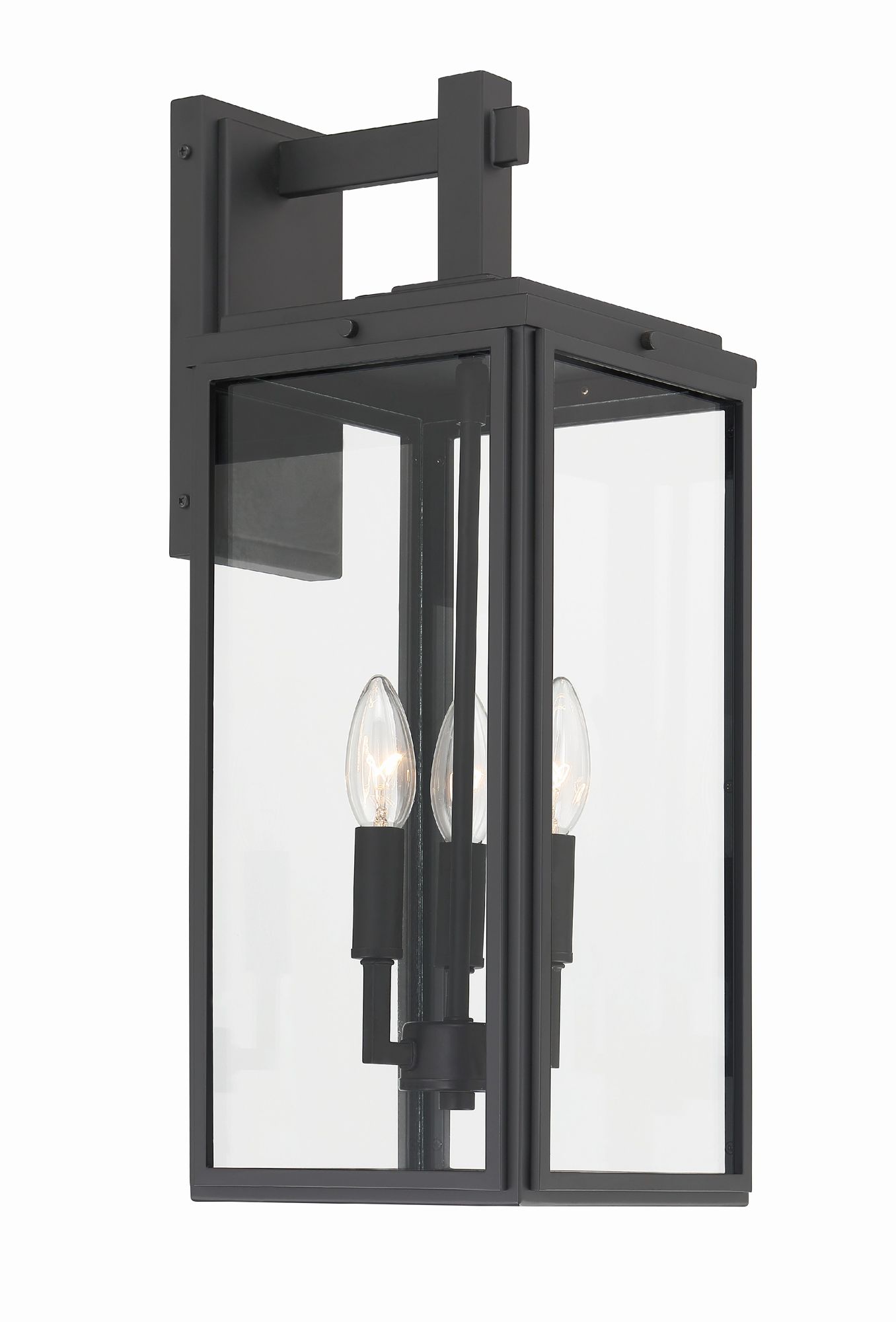 Image 3 Crystorama Byron 7.5'' Matte Black Outdoor Sconce more views