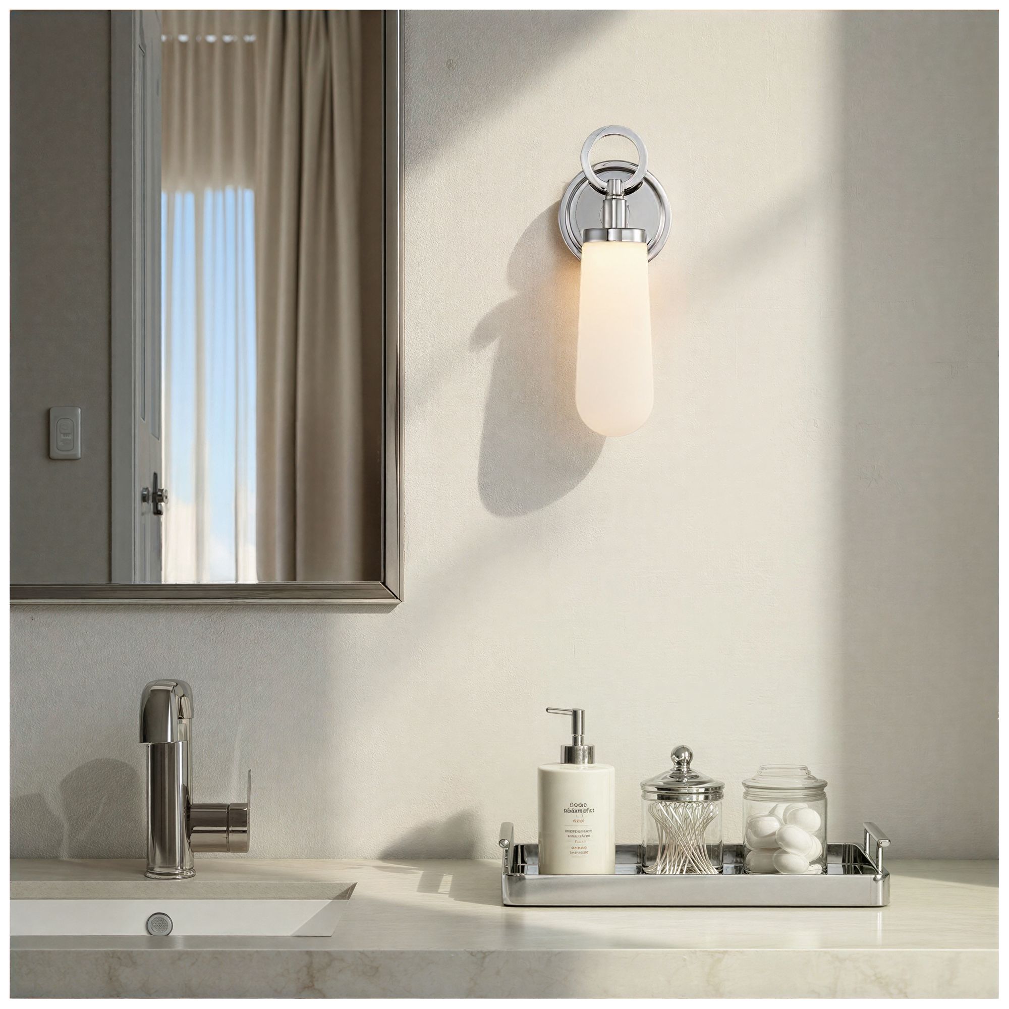 Image 6 Crystorama Calvin 4.75'' Integrated LED Polished Nickel Sconce more views