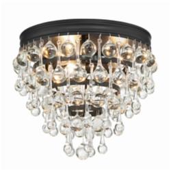 Crystorama Calypso 10 1/2" Wide Matte Black Ceiling Light