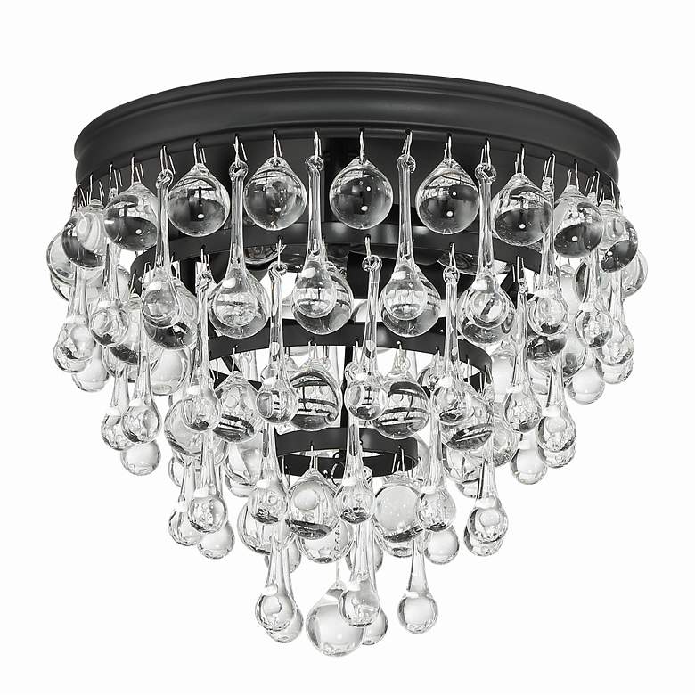 Image 3 Crystorama Calypso 10 1/2" Wide Matte Black Ceiling Light more views