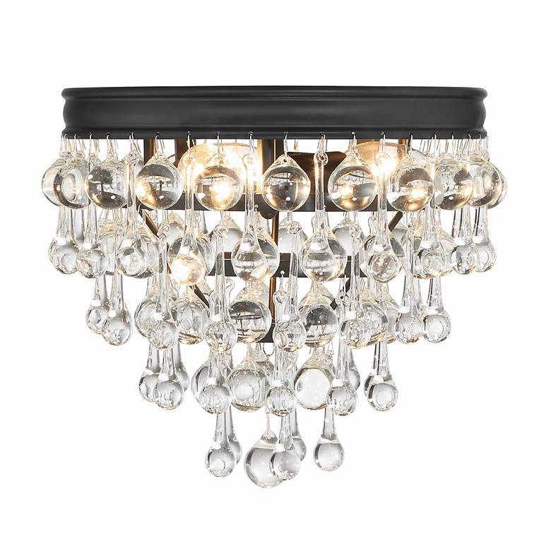 Image 4 Crystorama Calypso 10 1/2" Wide Matte Black Ceiling Light more views