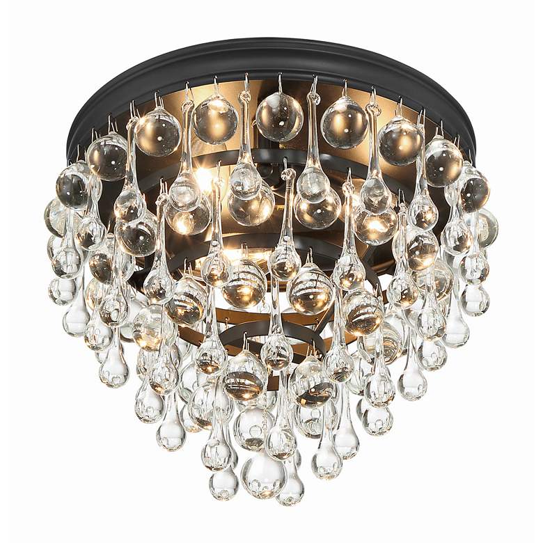 Image 5 Crystorama Calypso 10 1/2" Wide Matte Black Ceiling Light more views