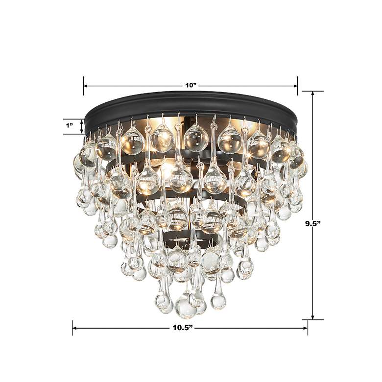 Image 6 Crystorama Calypso 10 1/2" Wide Matte Black Ceiling Light more views