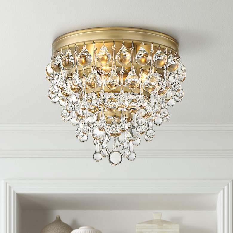 Image 1 Crystorama Calypso 10" Wide Vibrant Gold Ceiling Light