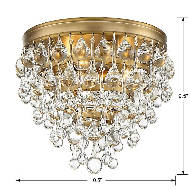Image 7 Crystorama Calypso 10" Wide Vibrant Gold Ceiling Light more views