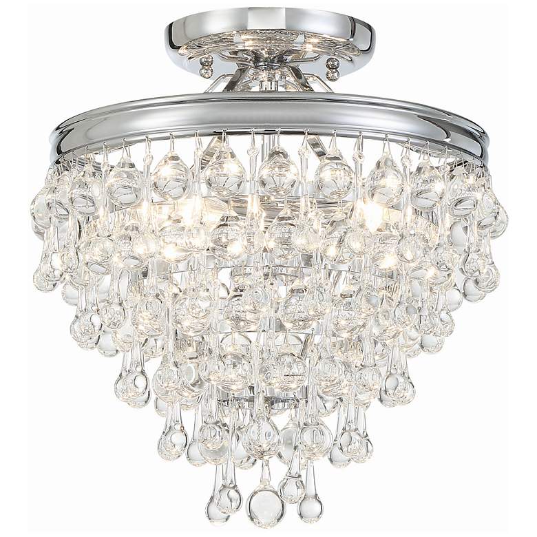 Image 2 Crystorama Calypso 12" Wide Polished Chrome Ceiling Light