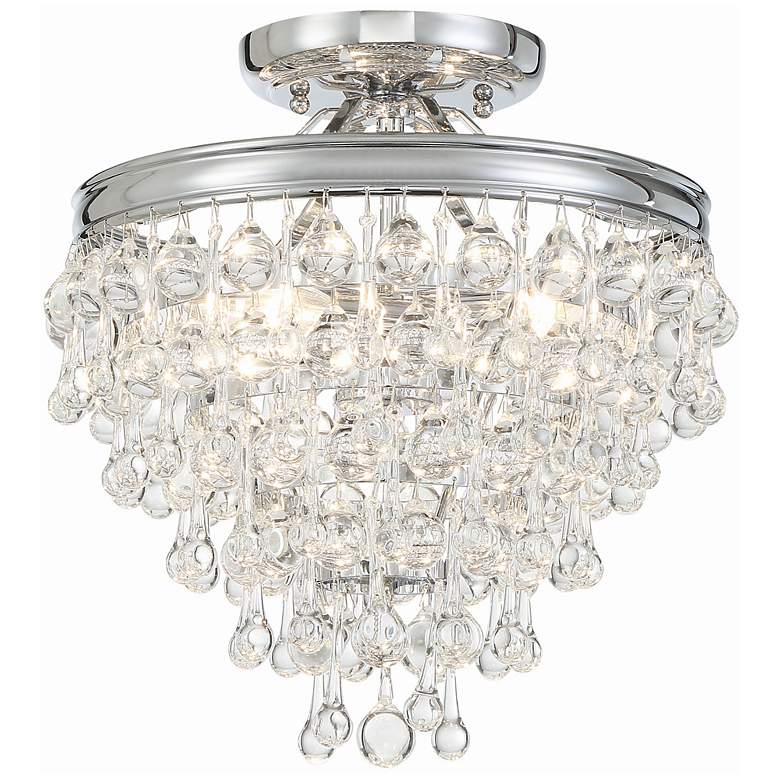 Image 1 Crystorama Calypso 12 inch Wide Polished Chrome Ceiling Light