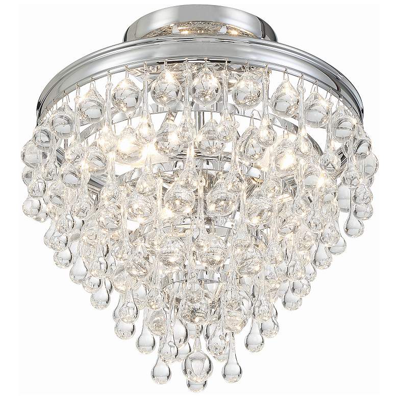 Image 3 Crystorama Calypso 12" Wide Polished Chrome Ceiling Light more views