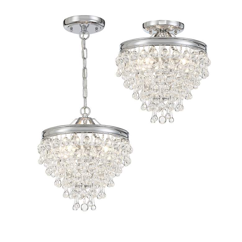 Image 6 Crystorama Calypso 12" Wide Polished Chrome Ceiling Light more views