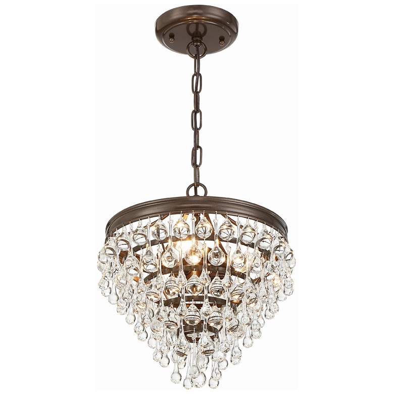Image 3 Crystorama Calypso 12" Wide Vibrant Bronze Finish Crystal Chandelier more views