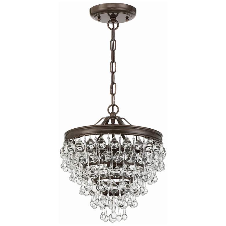 Image 4 Crystorama Calypso 12" Wide Vibrant Bronze Finish Crystal Chandelier more views