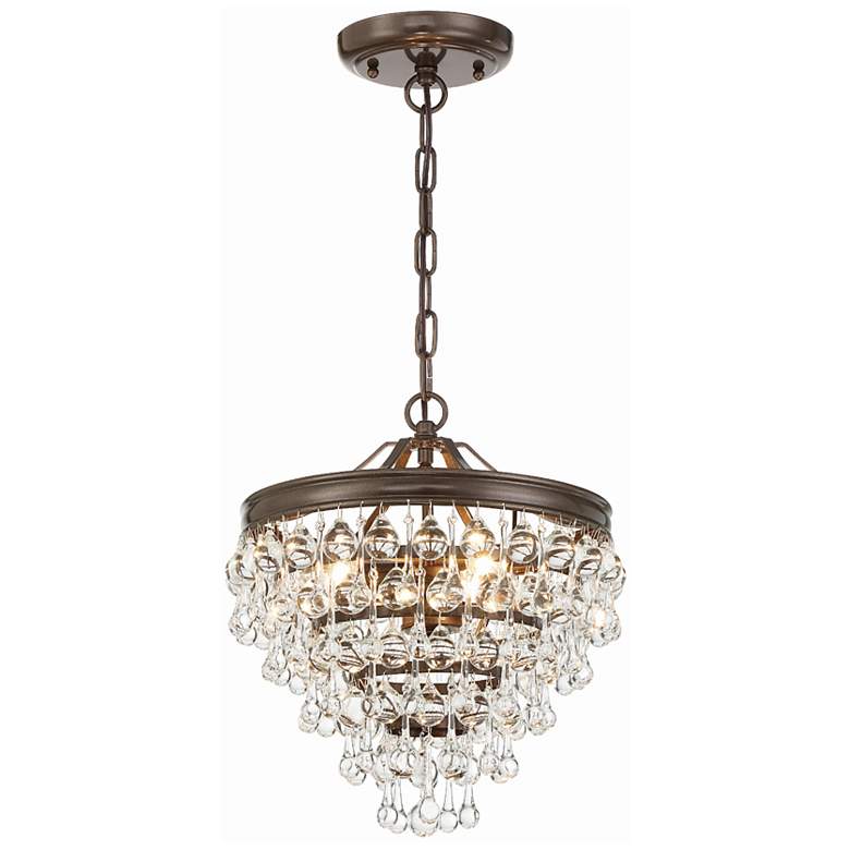 Image 5 Crystorama Calypso 12" Wide Vibrant Bronze Finish Crystal Chandelier more views