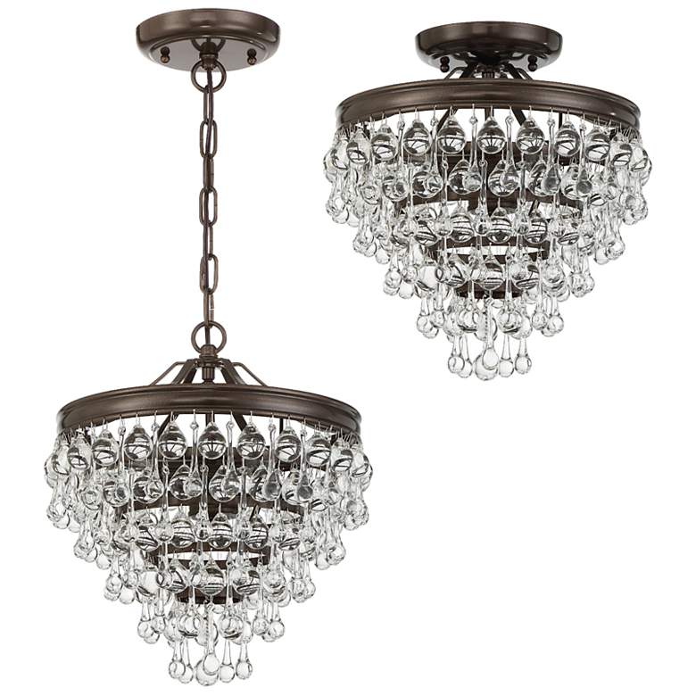 Image 6 Crystorama Calypso 12" Wide Vibrant Bronze Finish Crystal Chandelier more views