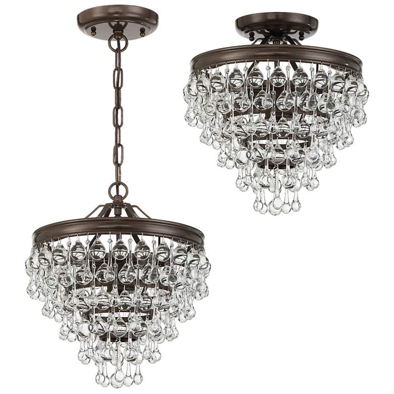 Image 6 Crystorama Calypso 12 inch Wide Vibrant Bronze Finish Crystal Chandelier more views