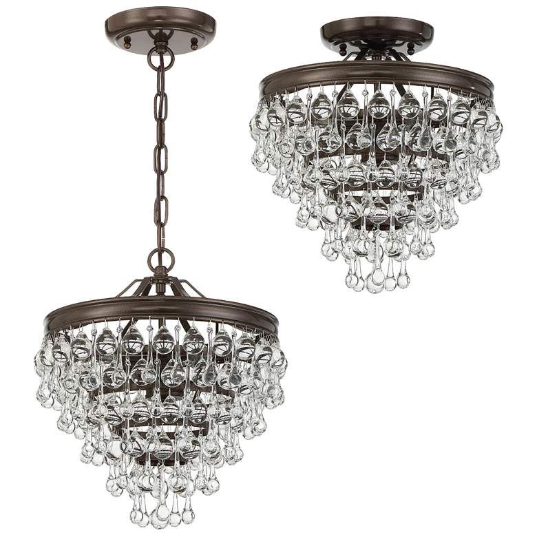 Image 7 Crystorama Calypso 12 inch Wide Vibrant Bronze Finish Crystal Chandelier more views