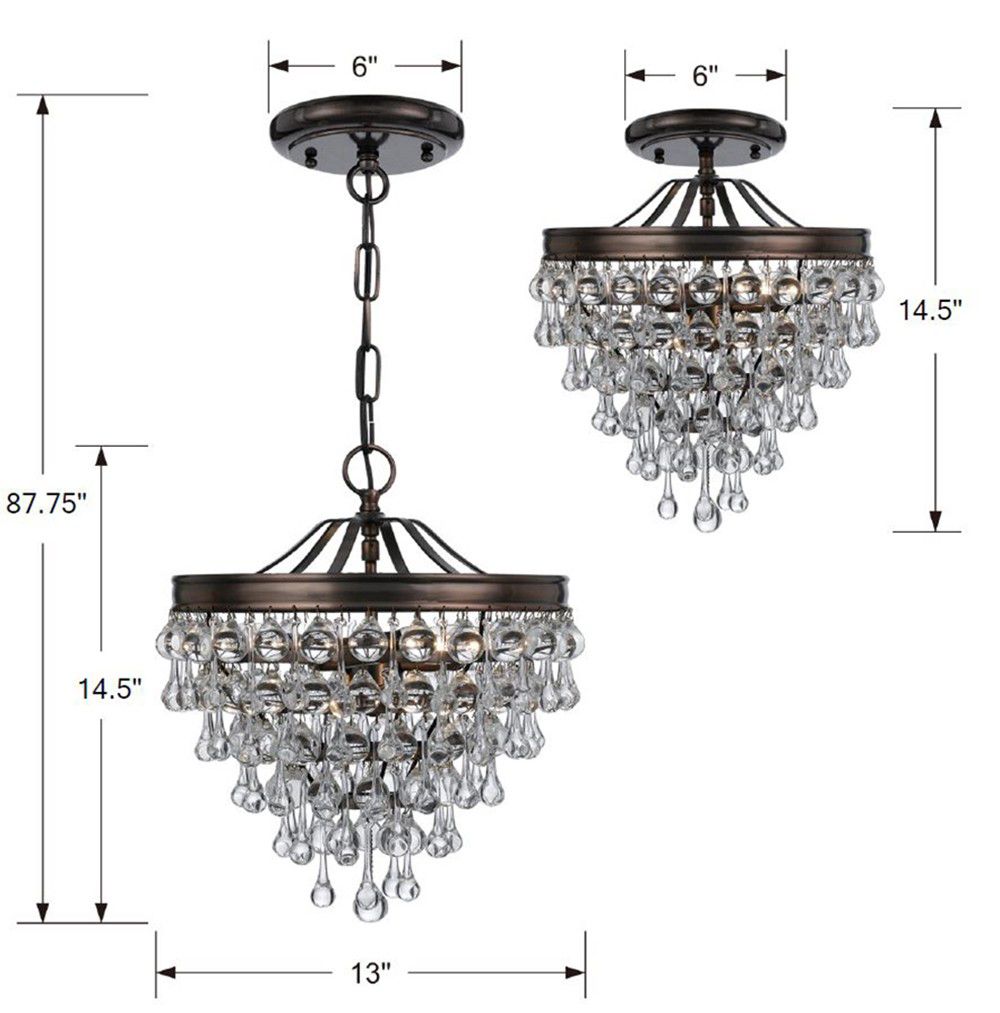 Crystorama Calypso 12" Wide Vibrant Bronze Finish Crystal Chandelier