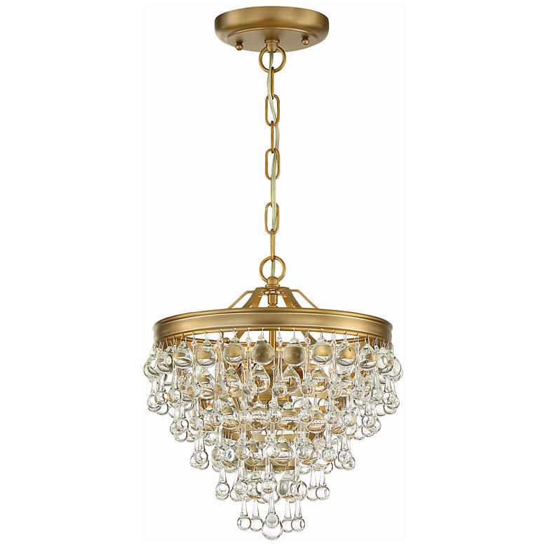 Image 3 Crystorama Calypso 12" Wide Vibrant Gold and Crystal Mini Chandelier