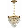 3_Crystorama Calypso 12" Wide Vibrant Gold and Crystal Mini Chandelier