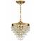 Crystorama Calypso 12" Wide Vibrant Gold and Crystal Mini Chandelier