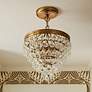 2_Crystorama Calypso 12" Wide Vibrant Gold and Crystal Mini Chandelier