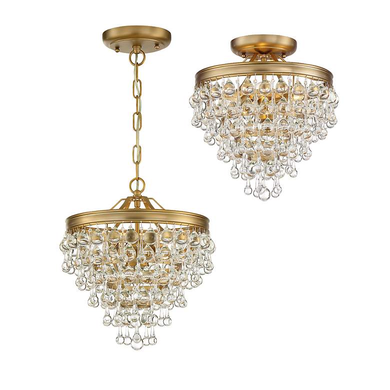 Image 4 Crystorama Calypso 12" Wide Vibrant Gold and Crystal Mini Chandelier more views