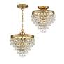 4_Crystorama Calypso 12" Wide Vibrant Gold and Crystal Mini Chandelier more views