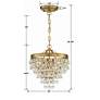 7_Crystorama Calypso 12" Wide Vibrant Gold and Crystal Mini Chandelier more views