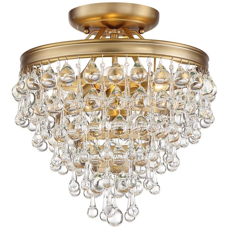 Crystorama Calypso 12&quot; Wide Vibrant Gold Ceiling Light