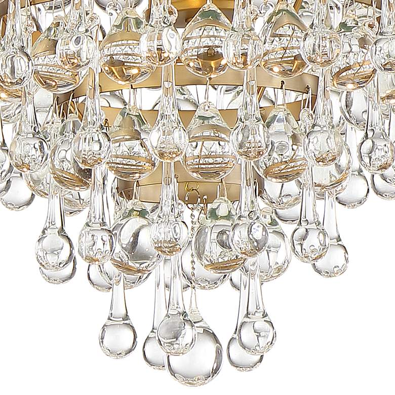 Crystorama Calypso 12&quot; Wide Vibrant Gold Ceiling Light more views