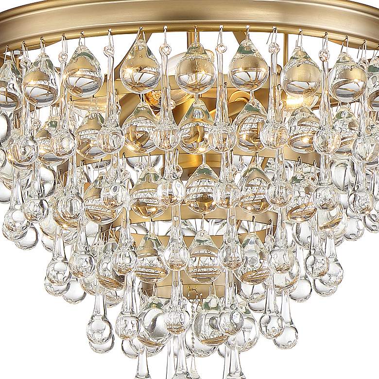 Image 4 Crystorama Calypso 12" Wide Vibrant Gold Semi-Flush Convertible more views