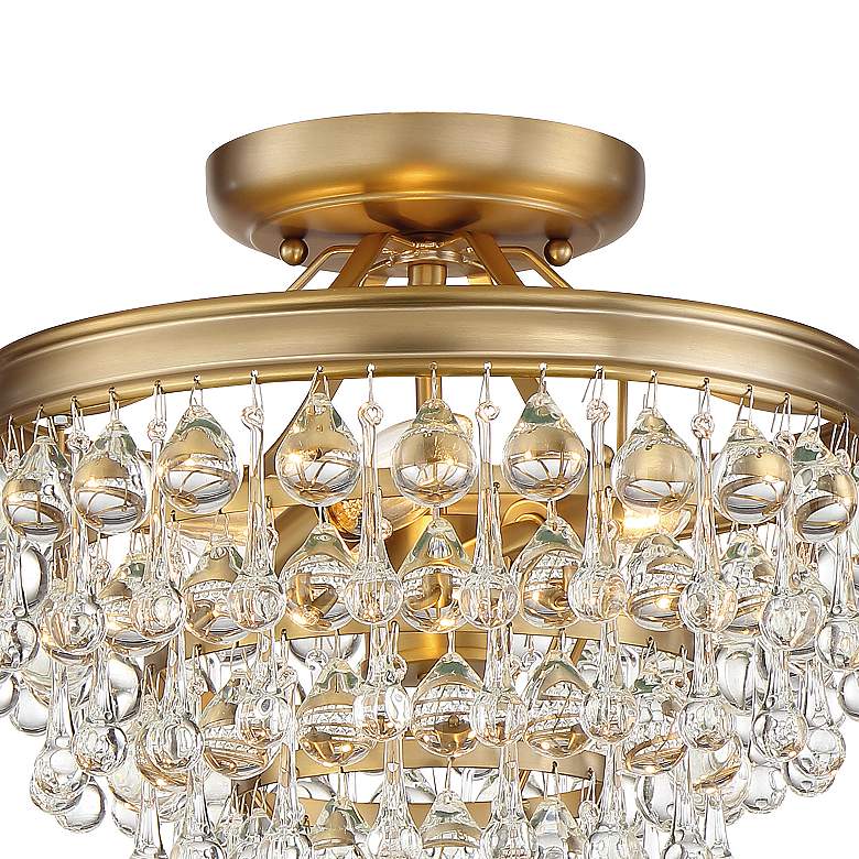 Image 5 Crystorama Calypso 12" Wide Vibrant Gold Semi-Flush Convertible more views