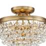 5_Crystorama Calypso 12" Wide Vibrant Gold Semi-Flush Convertible more views