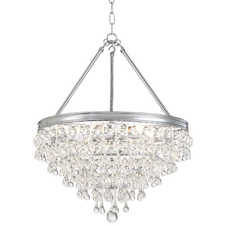 Image 2 Crystorama Calypso 20 inch Wide Crystal and Chrome Chandelier