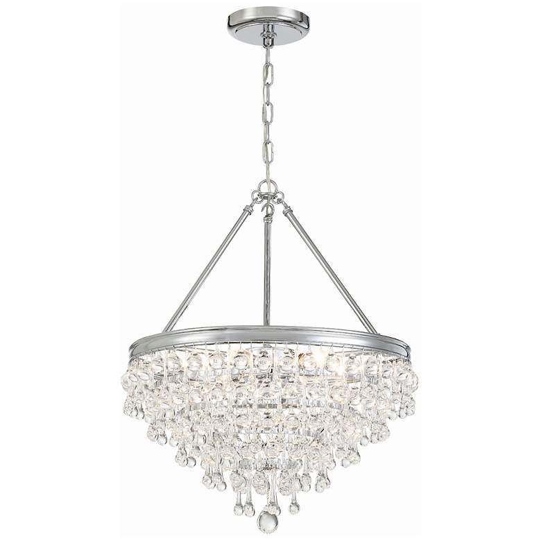 Image 2 Crystorama Calypso 20 inch Wide Crystal and Chrome Chandelier