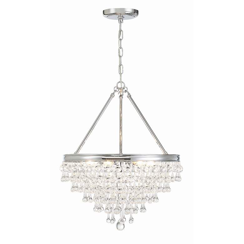 Image 4 Crystorama Calypso 20 inch Wide Crystal and Chrome Chandelier more views