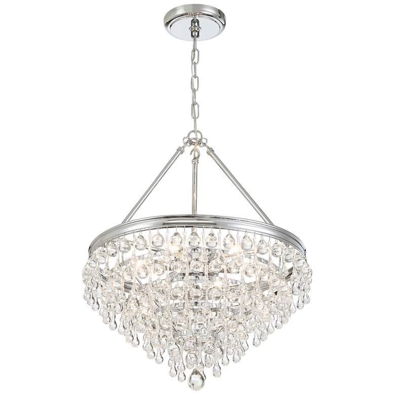 Image 5 Crystorama Calypso 20 inch Wide Crystal and Chrome Chandelier more views