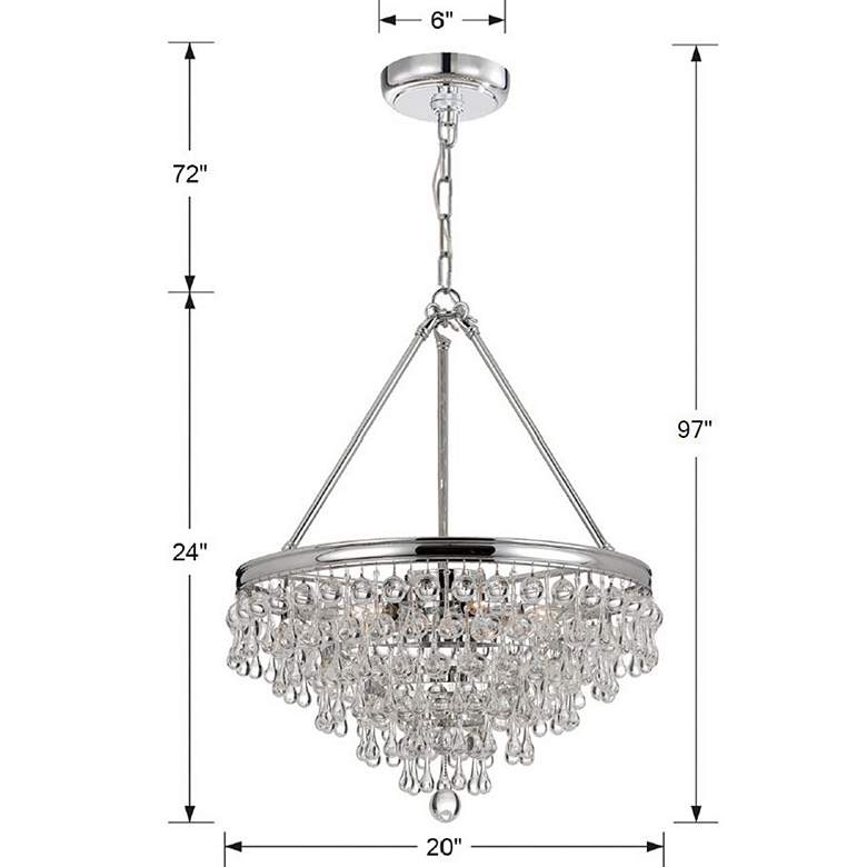 Image 6 Crystorama Calypso 20" Wide Crystal and Chrome Chandelier more views