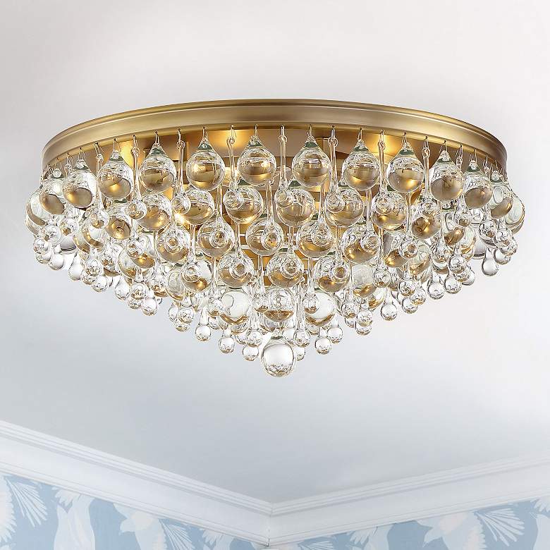 Image 1 Crystorama Calypso 20" Wide Vibrant Gold Ceiling Light