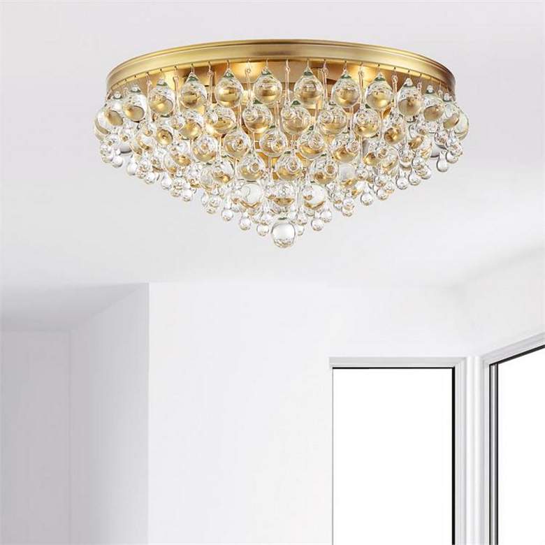Image 6 Crystorama Calypso 20" Wide Vibrant Gold Ceiling Light more views
