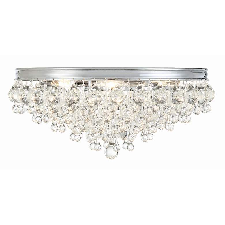 Image 3 Crystorama Calypso 20"W Glass Balls Chrome Ceiling Light more views