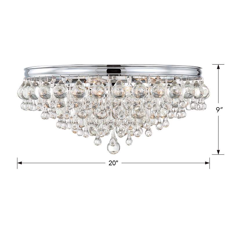 Image 7 Crystorama Calypso 20"W Glass Balls Chrome Ceiling Light more views