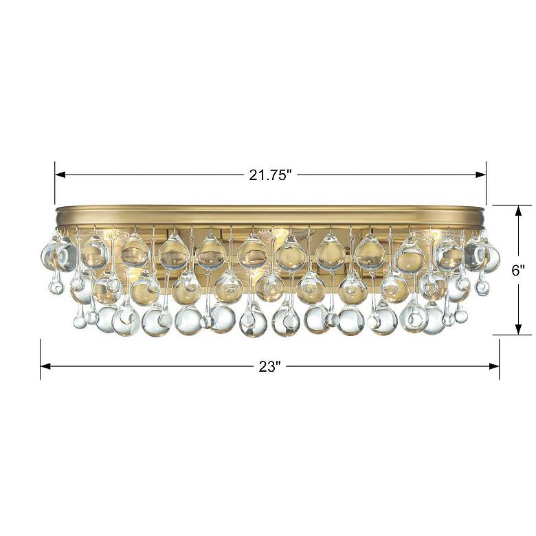 Image 5 Crystorama Calypso 23" Wide Vibrant Gold Bath Light more views
