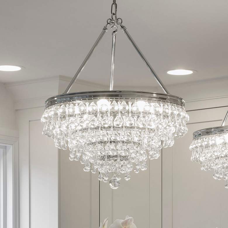 Image 2 Crystorama Calypso 24" Wide Polished Chrome and Crystal Chandelier