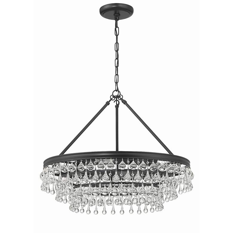 Image 4 Crystorama Calypso 25" Wide Matte Black 6-Light Chandelier more views
