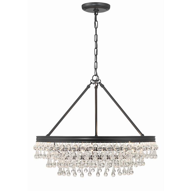 Image 5 Crystorama Calypso 25" Wide Matte Black 6-Light Chandelier more views