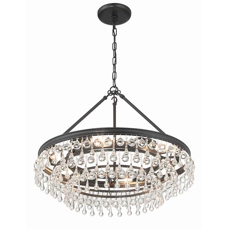 Image 6 Crystorama Calypso 25" Wide Matte Black 6-Light Chandelier more views